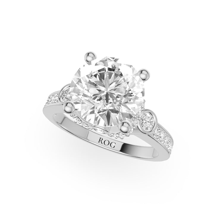 Prignitz Pavé-Verlobungsring in 9K Weißgold mit Brilliantem Diamanten