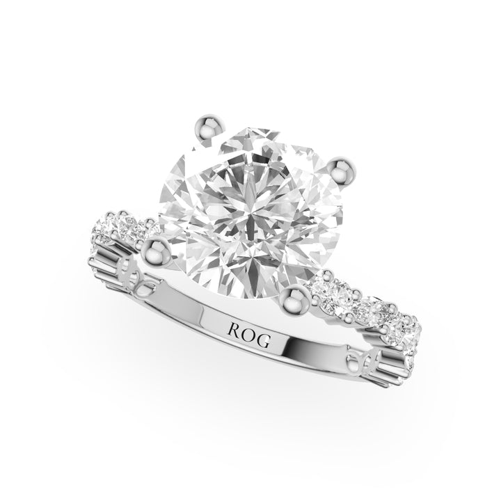 Bonn Multi Side Stone Verlobungsring in 9K Brilliant Weißgold