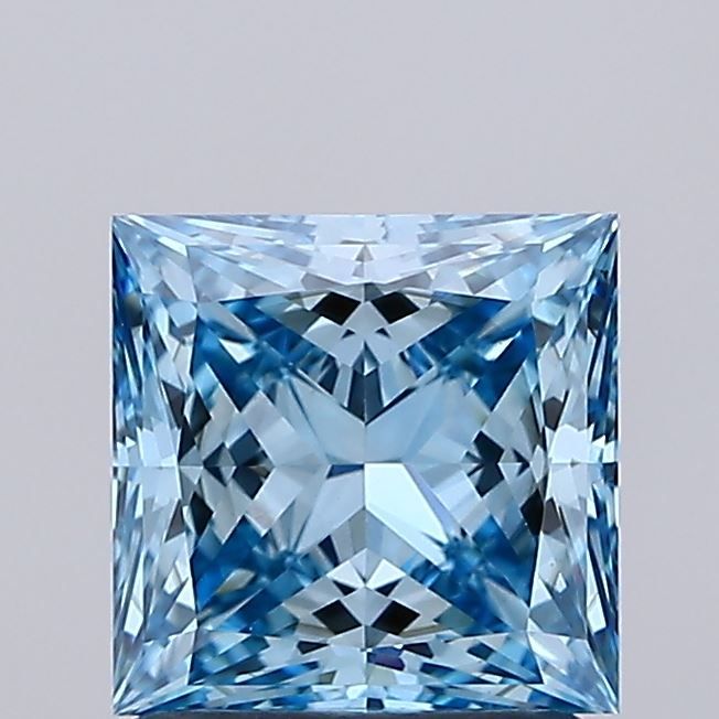 1.64CT Princess Cut Coloured Lab Grown Diamond BLUE | VS1 | IGI Certified