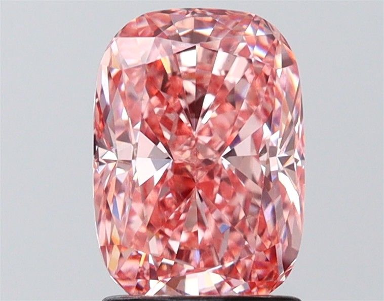 2CT Kissen Schliff Farbigem laborgeschaffenem Diamant PINK | VS1 | IGI Zertifiziert