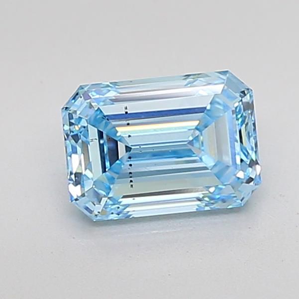 2,01CT Smaragd Schliff Farbigem laborgeschaffenem Diamant BLUE | SI1 | IGI Zertifiziert