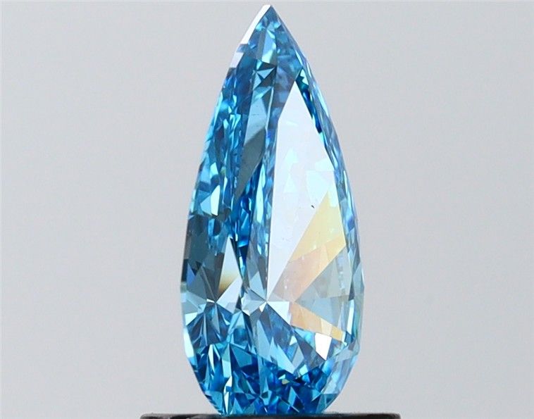 1.54CT Pear Cut Coloured Lab Grown Diamond BLUE | VS2 | IGI Certified