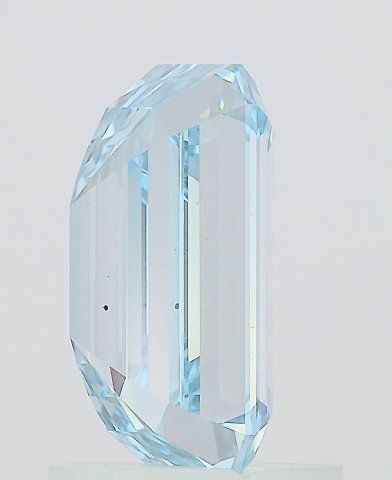 2,09CT Smaragd Schliff Farbigem laborgeschaffenem Diamant BLUE | SI1 | IGI Zertifiziert