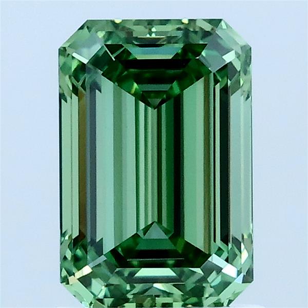 1,5CT Smaragd Schliff Farbigem laborgeschaffenem Diamant GREEN | VVS2 | IGI Zertifiziert