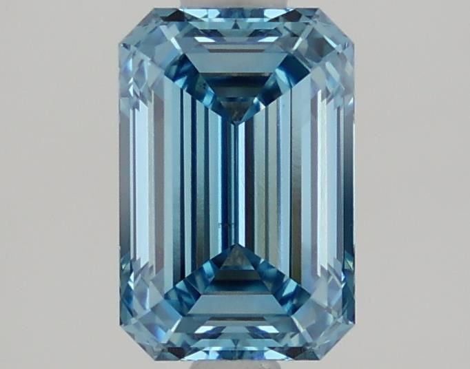1,57CT Smaragd Schliff Farbigem laborgeschaffenem Diamant Blue | VS1 | IGI Zertifiziert